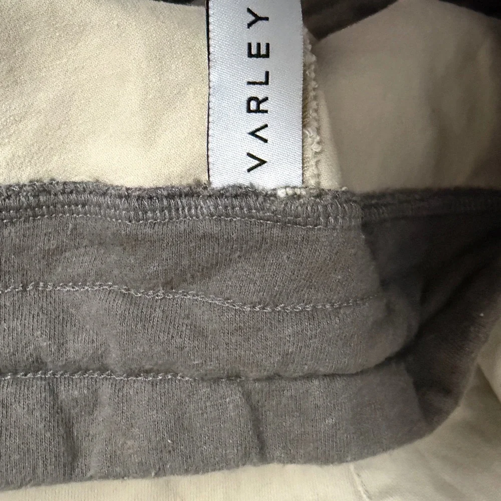 Varley Valley Pant Mocha Cream Colorblock Linen‎ Blend Joggers Large